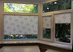 Остекление окна эркерное соединение. Коллекция рулонных штор Амиго  mobile